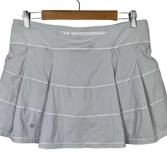 Lululemon Pace Rival Skirt Skort Grey Activewear Tennis Prep AU Size 14 (US 10) - Picture 7 of 15
